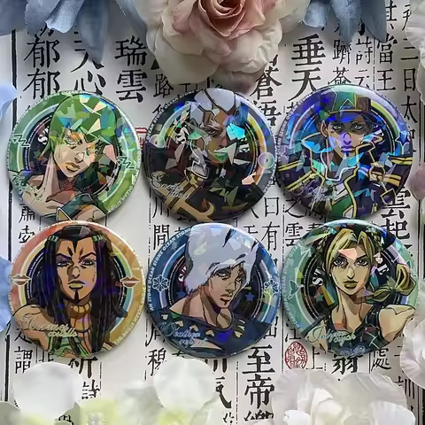 JoJo Bizarre Adventure Badges Pins Anime Weather Report Jolyne Cujoh Women Brooch Fashion Cosplay Br