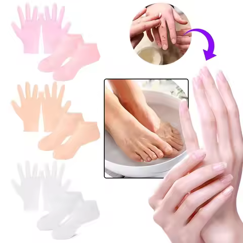 2-Pack Silicone Moisturizing Gloves Exfoliate to Prevent Dry Hands and Leave Hands Smooth and Soft H