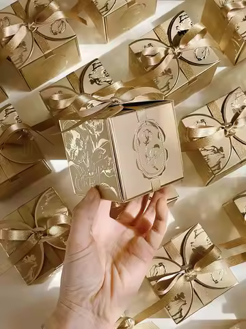 Candy Boxes with Ribbon, Wedding Favor Boxes, Chocolate Gift Boxes, Bridal Baby Shower, Birthday Par