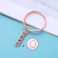 2.5cm Split Key Ring With Chain, Key Chain Ring, Key Chain, Keychain - Silver , Gold , Balck , Coppe