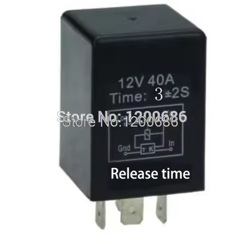 FN YS020 30A Automotive 12V Time Delay Relay 5S 10S 1MIN 5MIN 10MIN turn off delay relay output turn