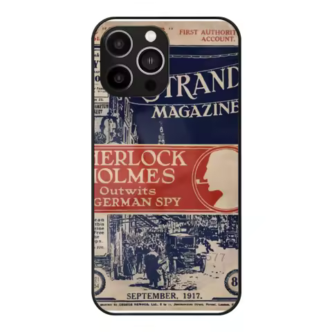 The Strand Magazine Cover From September 1917. Outwits German Phone Case Glass For Iphone16 15 14 13