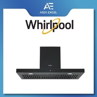 WHIRLPOOL WT9BTABC 90CM BLACK AUTO-CLEAN CHIMNEY COOKER HOOD