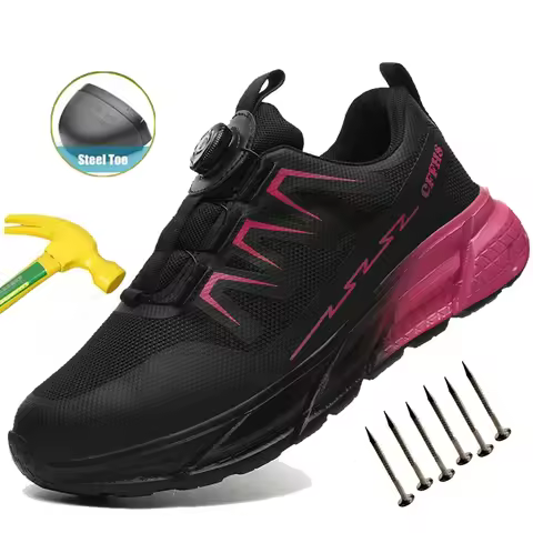 Indestructible Women's Steel Toe Work Safety Shoes Anti-smash Anti-Punctur Breathable Work Factory S