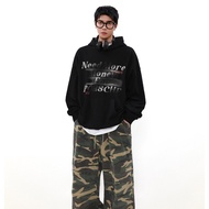 【M-8XL 】American Style Personality Trend Niche Hoodie Jacket Men's and Women's Trendy Brand Fashiona