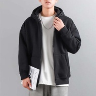 Mens Fashionable Zip-Up Hoodie Sweatshirt With Hundred Percent Zipper Design