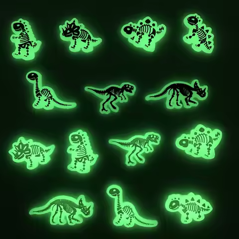 14Pcs Luminous Dinosaur Shoe Charms Decoration,charms for Crocs Charms Boys PVC Pins Decoration for 