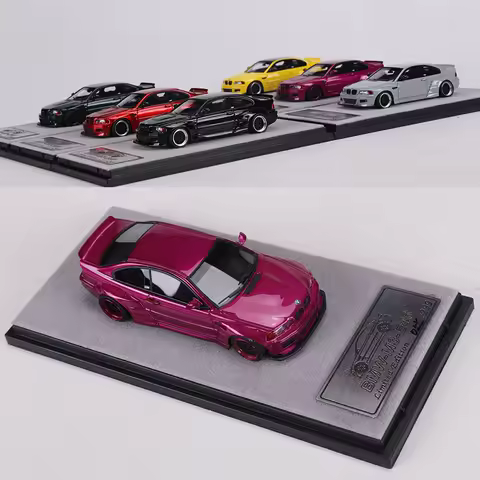 QIDIAN 1:64 E46 M3 Limited Edition 249 Resin Car Model Black Kids Toys Hobby Gifts Collection Orname