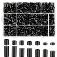 1000 Pcs Screws Spacers Nylon Round Spacer For M3 M4 Screws Black Spacers Without Threaded Spacers A