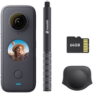 Insta360 ONE X2 Premium Set (ONE X2 x1, 1.2m selfie stick x1, 64GB SD card x1, lens cap x1 included) 360 degree action camera 5.7K 360 degree video FlowState camera shake correction 1630mAh large capacity battery 10m wate/ free shipping【Direct from Japan】