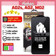 Tempered Samsung A02s, A02, M02 hekon full screen tempered glass | Screen protector for Samsung Gala