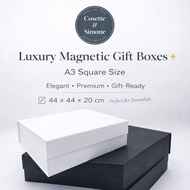 A3 Square Magnetic Gift Box 44×44×20cm | Luxury Rigid Hamper & Corporate Packaging