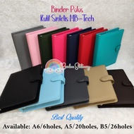 MB-Tech Synthetic Leather Plain Bnder. A6/6holes, A5/20holes and B5/26holes