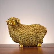 Wanfu Sheep ornaments copper Sheep zodiac Sheep home Office Desktop Mascot Lucky Sheep Money Sheep W