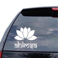 Ahimsa Lotus Reflective Vinyl Cutting Car Sticker
