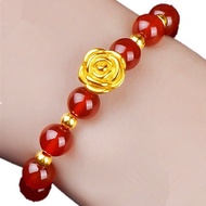 Fashion Feng Shui Lucky Charm Bracelet Stainless Gold Plated Natural Stone Pixiu Charms Jewelry Ladi