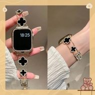 Fashion Bracelet Clover Charm Metal Strap For Apple Watch 49mm 45mm 41mm Band