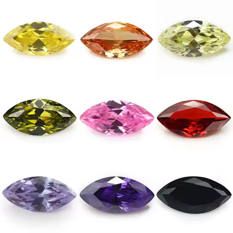 Size 1.5x3mm~10x20mm Marquise Shape 5A CZ Stone Synthetic Gems Color Cubic Zirconia For Jewelry