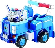 Super Wings 7" Paul's Police Cruiser with 2" Transform-a-Bot Paul Mini Figure, Transforming Airplane