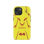 F1 No.44 Yellow Background Phone Case for iPhone15ProMax 14Pro 13 12 13mini Samsung S24 S22 S25 2in1