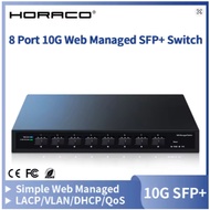 HORACO 10Gb Smart Web Managed SFP+ Ethernet Switch 8 Port 10000Mbps Optical SFP+ Network Switch Home