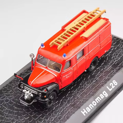 ATLAS Diecast 1:72 Scale Hanomag L28 Fire Engine Ladder Truck Alloy Car Model Collection Souvenir St