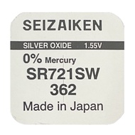 [SG] Seizaiken 362 SR721SW Silver Oxide Button Battery (1 Piece)