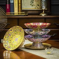 10 Vegetable Plate Fu Inch Fruit Plate Lu Hotel Fruit Plate Buddhist Hall High White Porcelain Snack