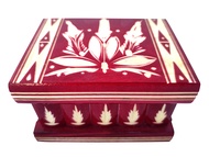Wooden Puzzle Jewellery Box with Hidden Compartment & Key Handcrafted Carved Secret Puzzle Box - Ide