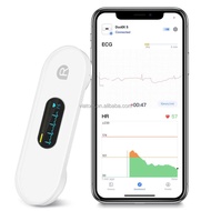 Pocket ECG Monitoring Device พร้อมหน้าจอ OLED Bluetooth EKG Monitor สําหรับรูปคลื่นจังหวะ APP AI ฟรี