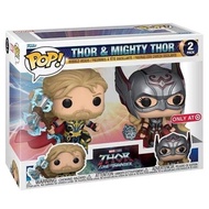 Funko POP! Marvel: Thor 4: Love and Thunder Thor &amp; Mighty Thor Toy Figures 16x21x9cm
