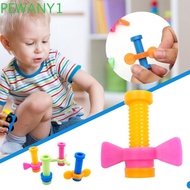 PEWANY1 ABS Screwing Toy, Rotating Screw Colorful Rotating Screw Pencil Cases, Anti-stress Fidget Pen Toys Sensory Push Slider Fidget Pencil Toppers for 4pcs/set Autism Toys