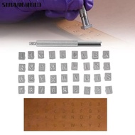 SIJIANGMOLD Leather Stamping Tool, 26 Capital Letter 10 Number Alphabet Stamping Kit, Crafting Kit H