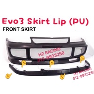 Mitsubishi EVO3 Front Bumper Skirt Lip (PU PLASTIK)(copy ori Lancer Evo 3) Wira PU1076