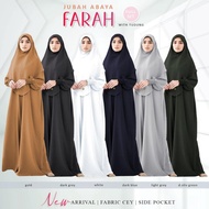 JUBAH / ABAYA Farah Ironless Muslimah set dengan Tudung Khimar dan Pocket di Sisi by M&R textile col