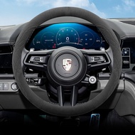 JIBEIDUN | ปลอกพวงมาลัยฤดูหนาวบางมากสำหรับ Porsche Macan Cayenne 718 Panamera 911 และ Taycan