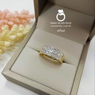 แหวนเพชรcz 0382 "ฟรีไซส์" แหวนทองเคลือบแก้ว  หนัก 1 สลึง แหวนทองเคลือบแก้ว ทองสวย แหวนทอง แหวนทองชุบ แหวนทองสวย แหวน