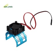 For  A959-B 144001 124019 RC Car Aluminum Alloy Motor Heatsink Cover with Cooling Fan for 540 550 36
