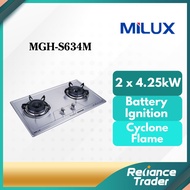 Milux 4.25kW Stainless Steel Built-In Gas Cooker MGH-S634M