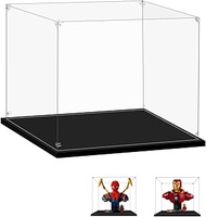 LILIKAKA Display Case for Lego 76327 Iron Man MK4 Bust or 76326 Iron Spider-Man Bust, 9.84x5.9x7.87i