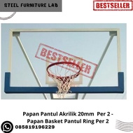 Papan Pantul Akrilik 20mm  Per 2 - Papan Basket Pantul Ring Per 2