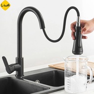 Mixer Kitchen Tap  Stainless Steel Water Sink Tap Kitchen Faucet with Pull Out Sprayer 4 Water Outlet Modes