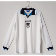 #E 1996 Home Long Sleeve Retro Soccer Jersey Football Sports T-shirt