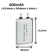 Rechargeable Battery 403040 Battery 600mAh Li-Polymer 3.7V For Replacement Recorder GPS Navigator Ma