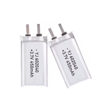 3.7V 602040 Polymer Lithium Battery 450mAh Rechargeable Battery for Bluetooth Headset Speaker Monito