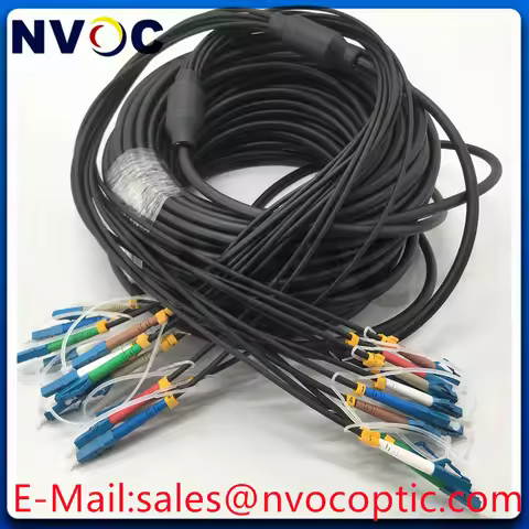 300M 12F SM G657A1 12Cores SM Outdoor Armored Waterproof PDSC Fiber Optic Patch Cord Cable Connector