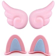 2 Pairs Electric Vehicle Motorcycle Angel Wings Cat'S Ears Decoration Cute Bike Electrics Decoration