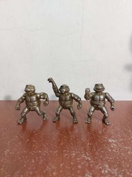 早期 台灣製 合金 忍者龜 Ninja Turtles TMNT 藍天使 紅豆冰 柳丁花 公仔 3隻