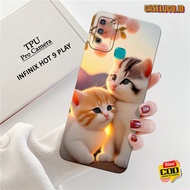 Casing Latest Infinix Hot 9 Playhp - Fashion Cat Case - Infinix Hot 9 Play Case - Soft Case Infinix 