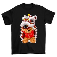 Xmas/ CNY 2027 HORSE CHINESE NEW YEAR TEDDY BEAR LION DANCE T-SHIRT WOMAN MAN COTTON FAMILY COUPLE S